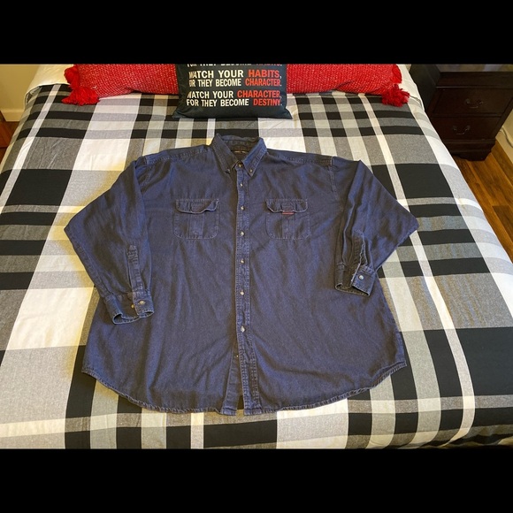 FALCON BAY men’s long sleeve purple shirt/ 1X - Picture 8 of 10